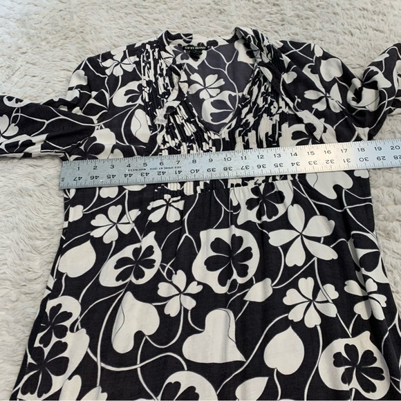 Lucky Brand Hearts and Clovers Black and White Floral Dress Women’s Medium - Picture 9 of 12
